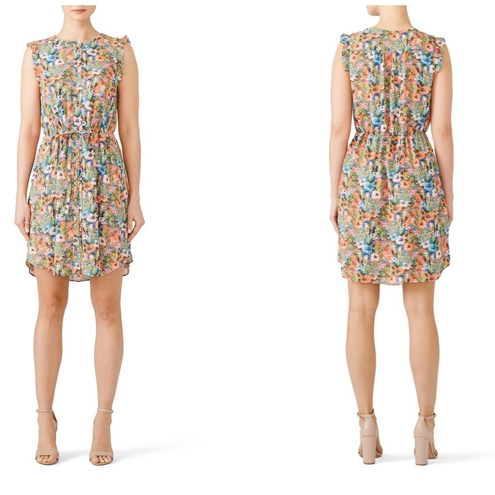Slate & Willow Orange Floral Dress size 12